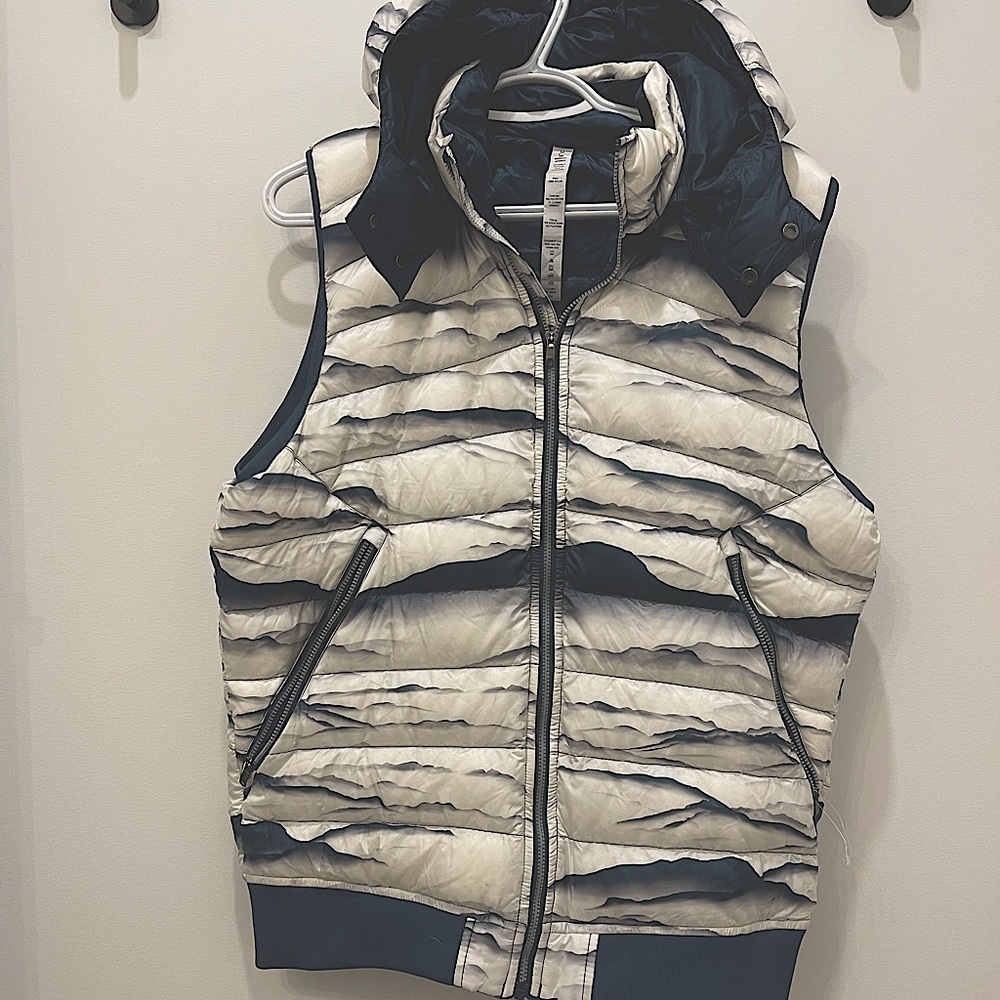 White and teal lululemon vest